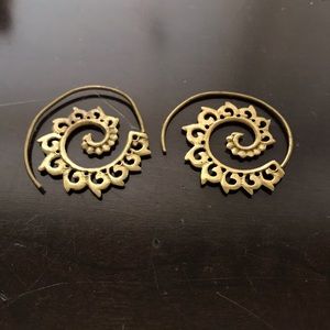 Gold hoop earrings